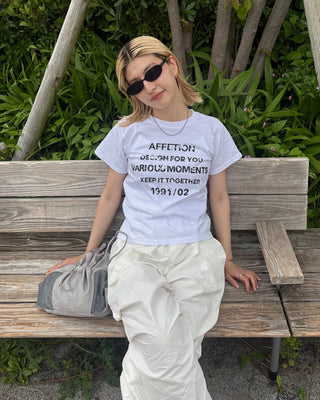 Damaged Lettering Half T-Shirt