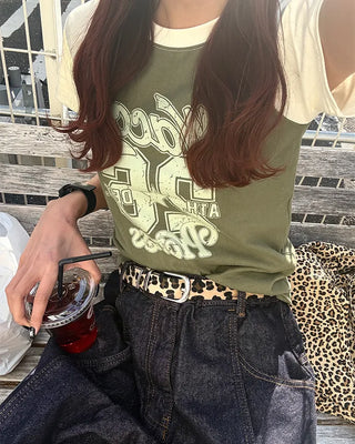 26 Print Raglan Half T-Shirt