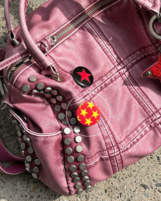 Star pattern mini button badge