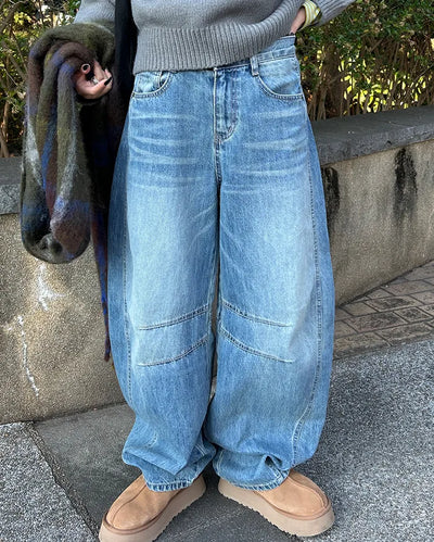 Double Yoke Point Wide Outseam Jeans