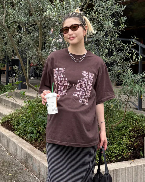 Arch Lettering Loose Half T-Shirt