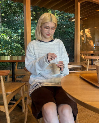 Alpaca sheer oversized knit