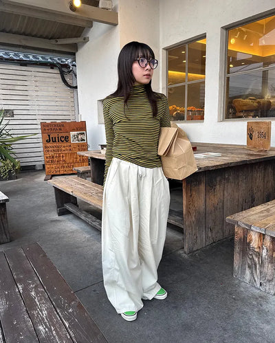 Intuck Balloon Easy Cotton Pants