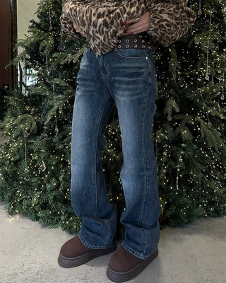 Point Wash Flare Denim Pants