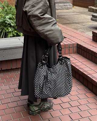 Dot Zip Pocket Tote Bag
