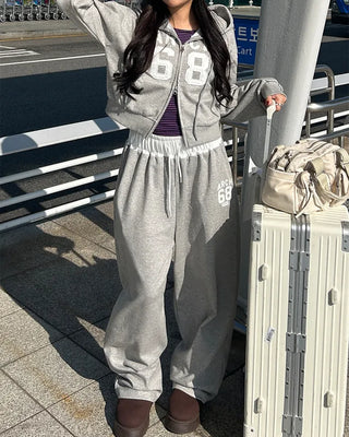 68 Patch Cropped Hoodie