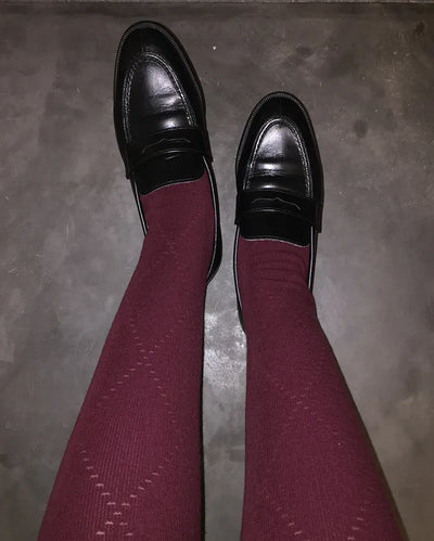 Diamond perforated tights