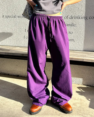 Wood Bead Nylon Easy Pants