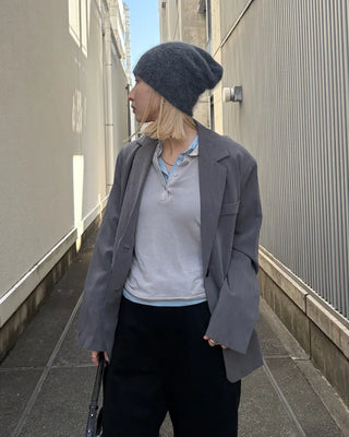 Back slit flap pocket jacket