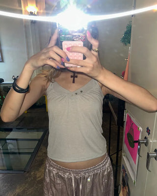 Heart Button Racerback Camisole