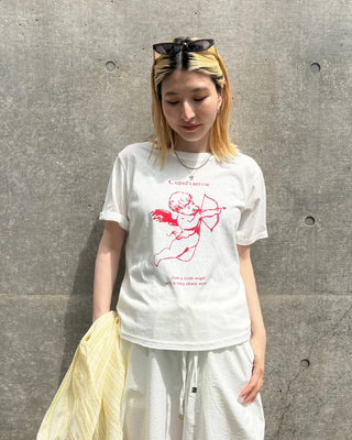 Cupid Big Print Big Half T-Shirt