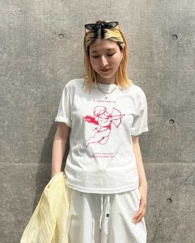 Cupid Big Print Big Half T-Shirt
