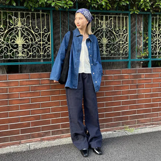Cotton wide-leg pants