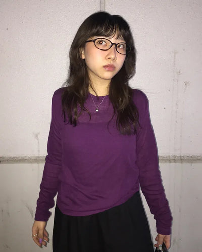 Tencel wool long-sleeved cut and sew