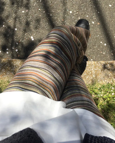 Colorful multi-stripe easy pants
