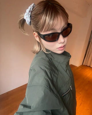 Cherry Pattern Pointelle Chouchou