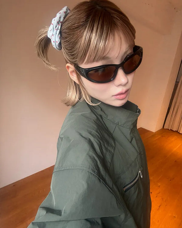 Cherry Pattern Pointelle Chouchou