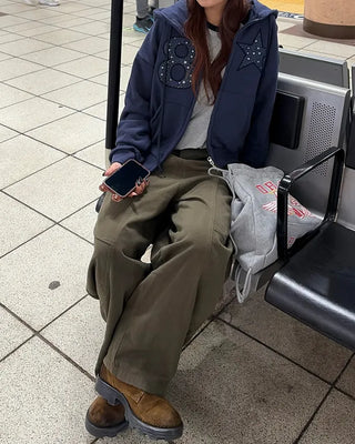 8-Star Dot Patch Hooded Parka