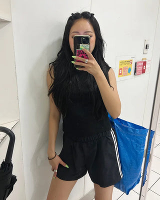 Boat neck piping tape sleeveless