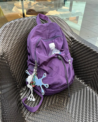 Drawstring Point Multi-Pocket Backpack