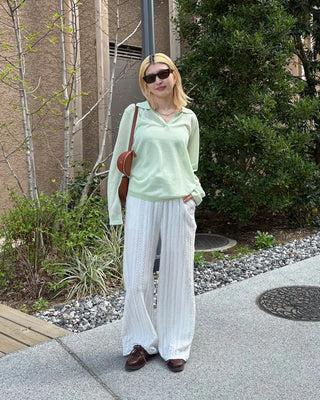 Deep Johnny Color Linen Sheer Pullover