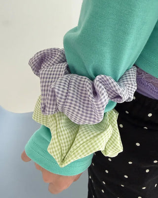 Gingham check scrunchie