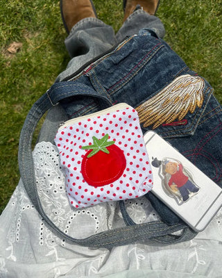 Dot Tomato Square Mini Pouch