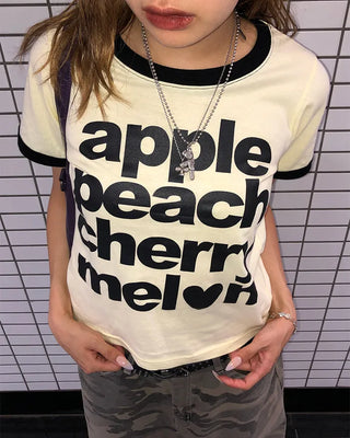 Fruit Ringer Semi-Cropped Half T-Shirt