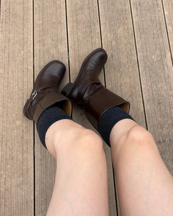 One-strap mid-calf boots