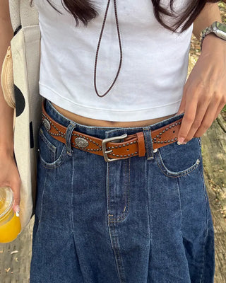 Ethnic Twist Studded Belt