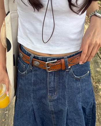 Ethnic Twist Studded Belt