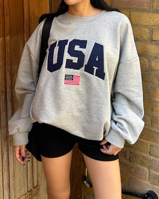 USA Patch Over Sweatshirt