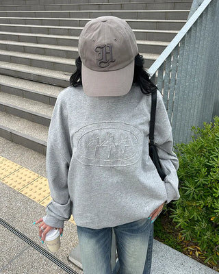 (Unisex) Round Triple Star Patch Sweatshirt T-Shirt