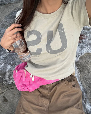 US Print Mini Short Sleeve T-Shirt