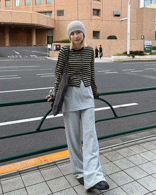 Ribbed Border Basic Fit Cardigan