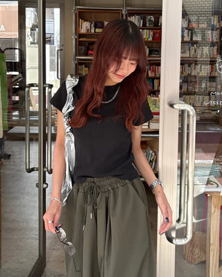 Basic French Sleeve T-Shirt