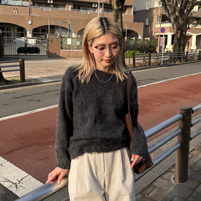 Melange Round Neck Knit