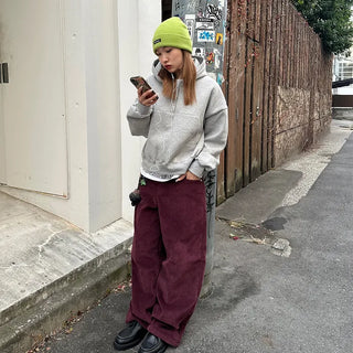Corduroy wide-leg pants