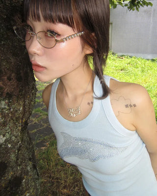 Heart Cubic Stainless Steel UV Glasses