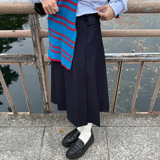 Wrap-around long skirt