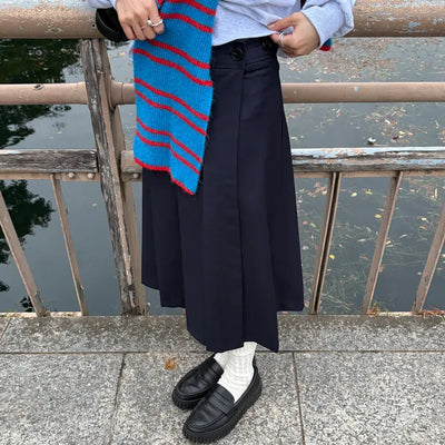 Wrap-around long skirt