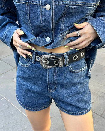 Big Eyelet Western Buckle Belt