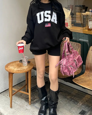 USA Patch Over Sweatshirt