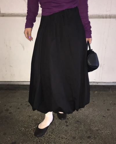 Easy balloon long skirt