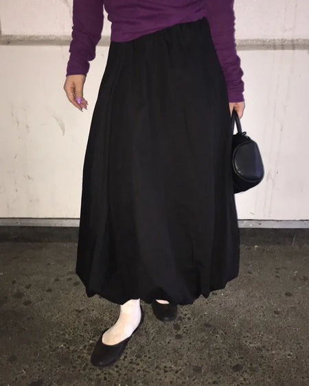 Easy balloon long skirt
