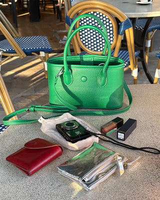 Center Button Square Tote Bag