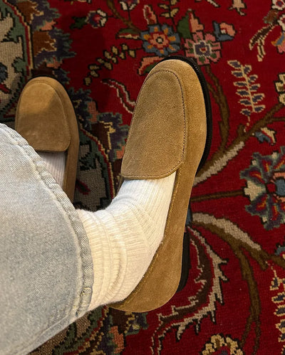 Round-toe slip-on loafers