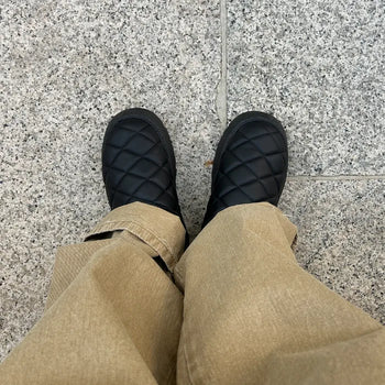 Quilted sheepskin boots