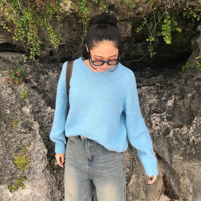 Vivid V-neck knit