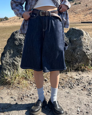 Carpenter Bermuda denim pants